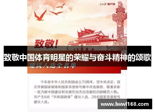 致敬中国体育明星的荣耀与奋斗精神的颂歌